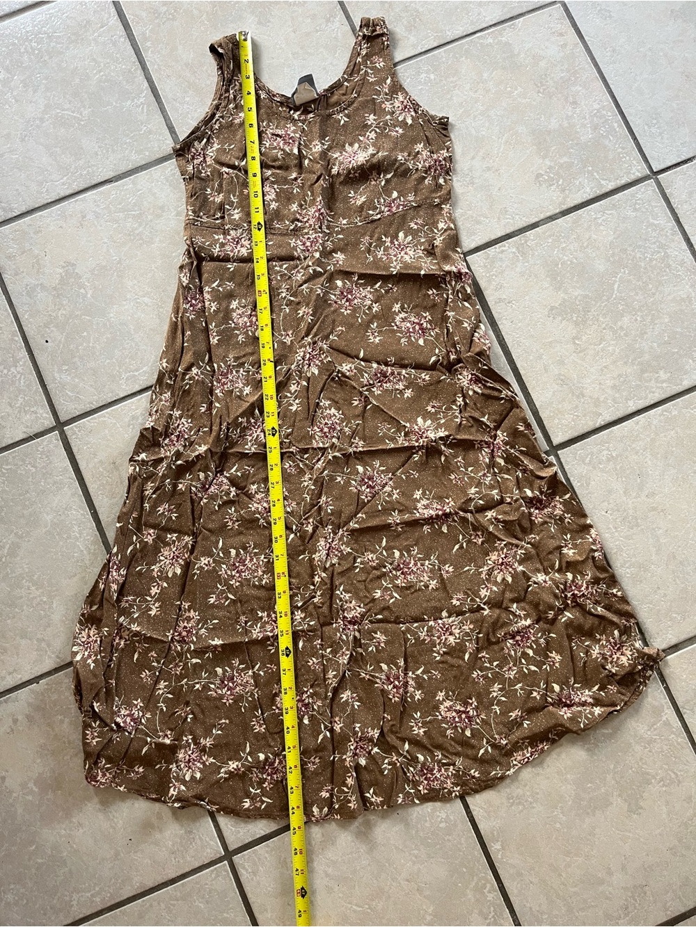 Rabbit Rabbit Rabbit Designs Brown Floral Midi/Maxi Dress - Picture 7 of 9